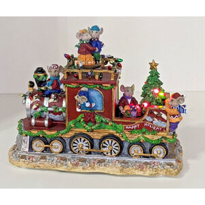 San Francisco Music Box Co. Animated Mouse Train #31-39467-2-00 WORKS Read